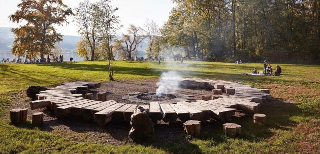 The Fire Ring: an XL Landscape Furniture by Robin Winogrond