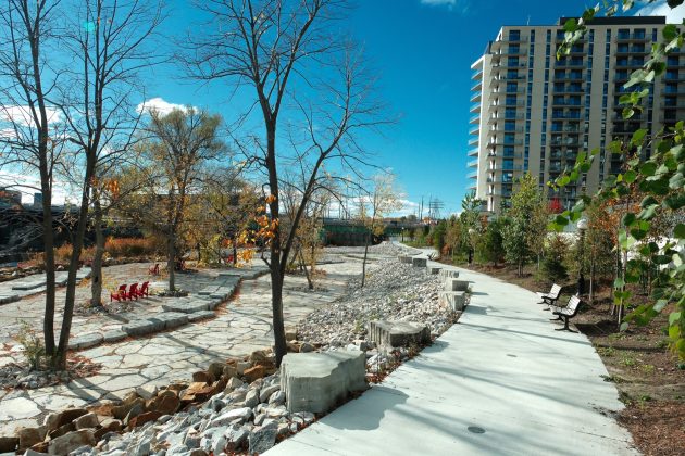 Zibi – Tesasini flood park by CSW Landscape Architects