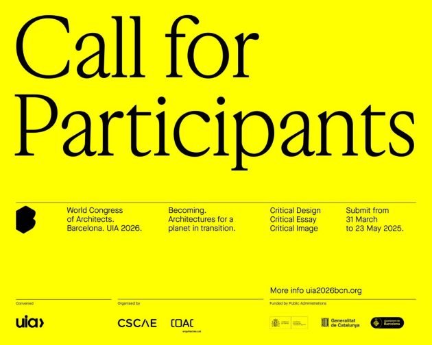 23 May / UIA World Congress of Architects 2026 BCN – Call for Participants