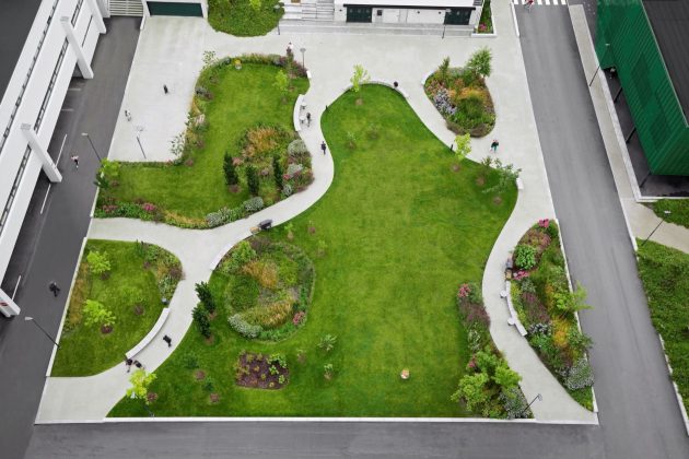 Fantoft Central Park in Bergen by WERK