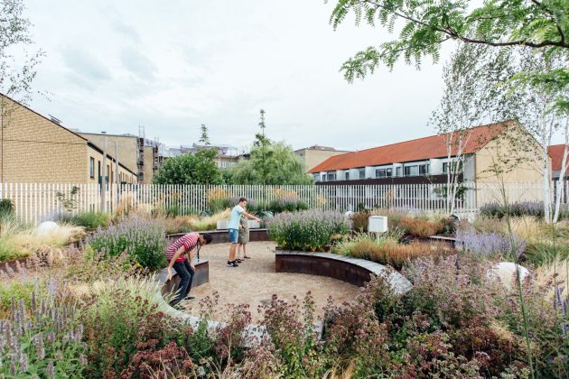 Sensory Garden in Frederiksberg by MASU Planning Wins Green Roof Award