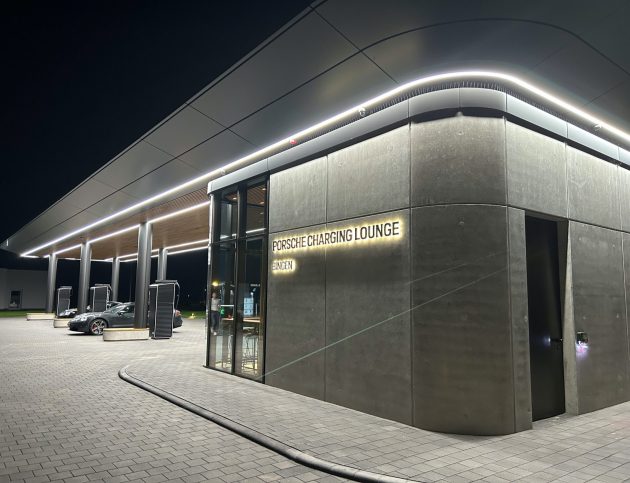 First Porsche Charging Station in Bingen, Germany